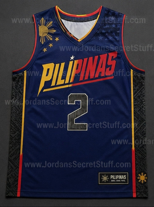 NEW Pilipinas Hybrid Jersey USA Country FIBA Filipino American Basketball