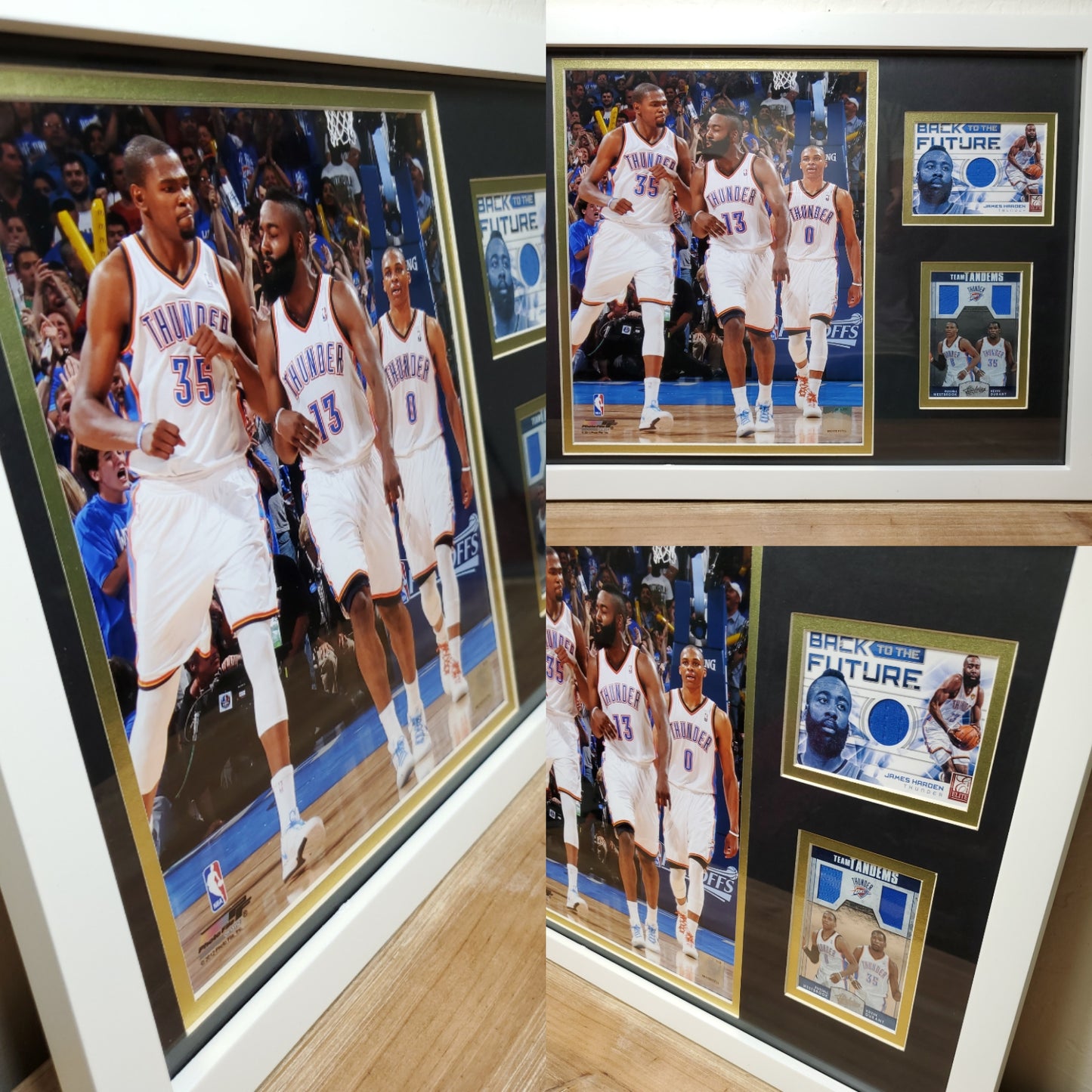 Oklahoma City Thunder Framed Memorabilia - Kevin Durant, James Harden, Russell Westbrook