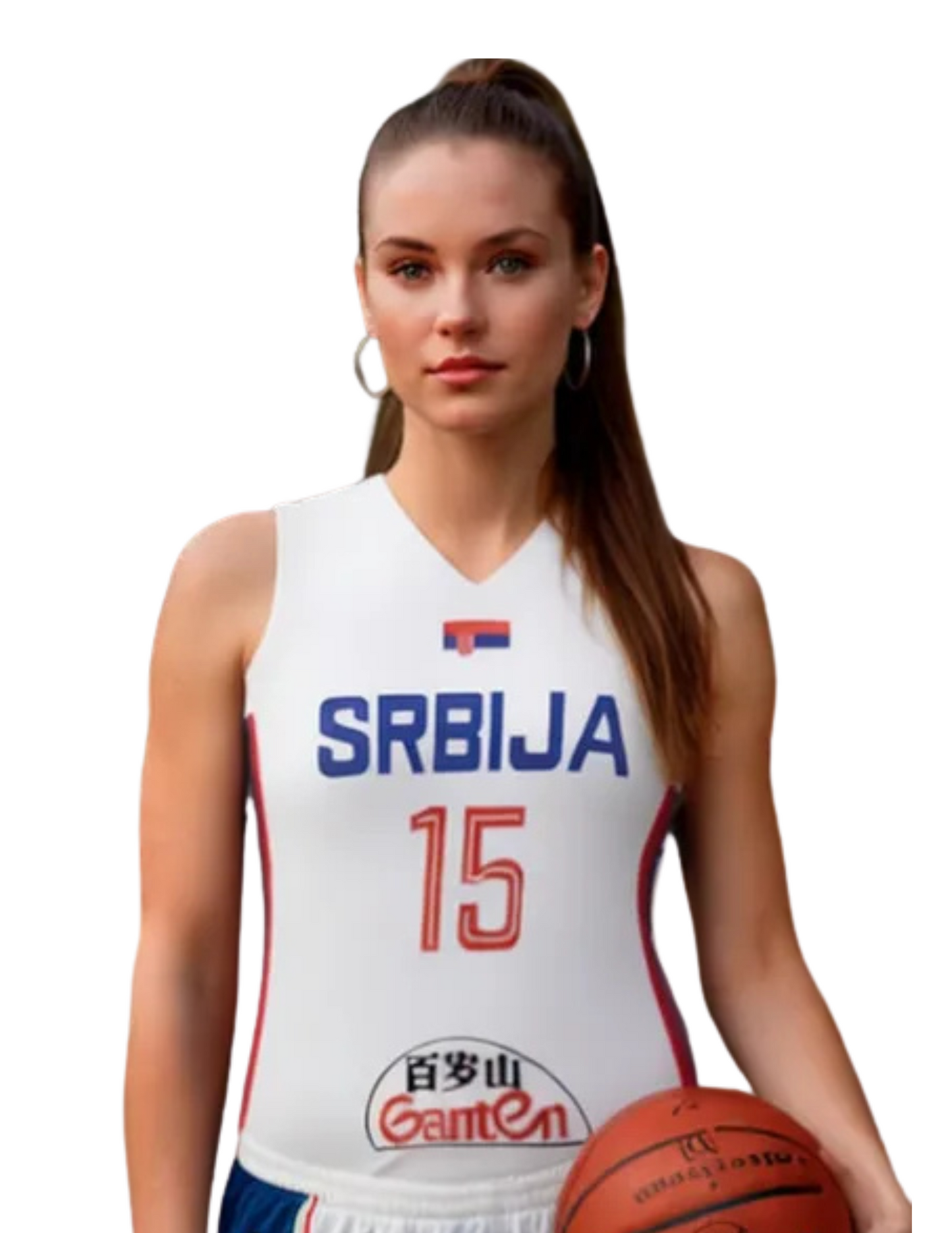 Nikola Jokic Serbia EuroLeague Basketball White colorway Jersey Custom Throwback Retro Jersey