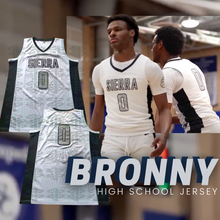 Load image into Gallery viewer, Bronny James High School Jersey Sierra Basketball White Color Alternate