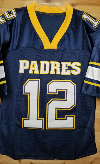 Tom Brady Padres High School Football Jersey Custom Throwback Retro Jersey