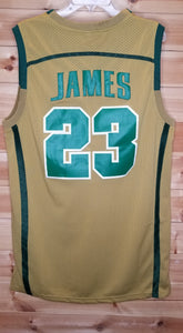Lebron James High School Basketball Throwback Jersey Irish Akron Ohio Los Angeles