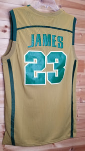 Lebron James High School Basketball Throwback Jersey Irish Akron Ohio Los Angeles