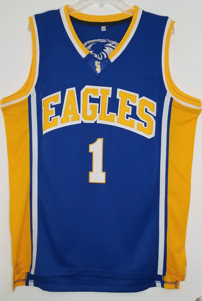 Klay Thompson Eagles High School Basketball Jersey (Away) Custom Throwback Retro Jersey