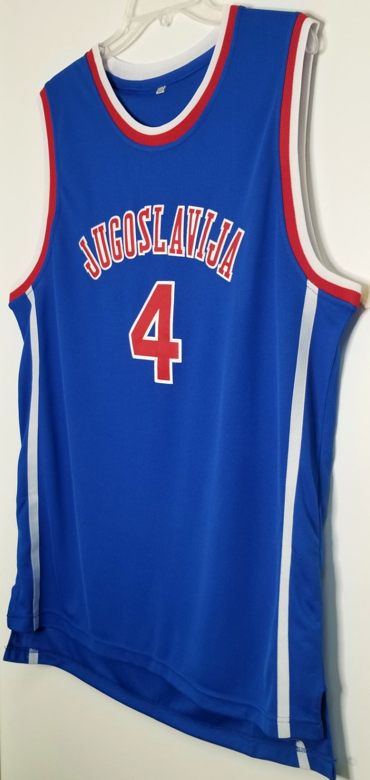 Vlade Divac Jugoslavija Yugoslavia Basketball Jersey New Sewn Blue