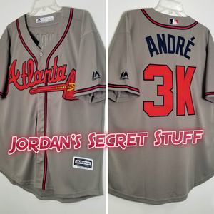Andre 3000 "Player's Ball" Atlanta Braves Baseball #3K Music Jersey Custom Throwback 90's Retro Music Video Jersey