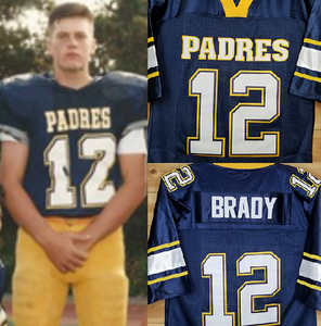 Tom Brady Padres High School Football Jersey Custom Throwback Retro Jersey