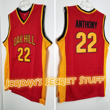 Load image into Gallery viewer, Carmelo Anthony High School Basketball Jersey Oak Hill Custom Throwback Retro Jersey