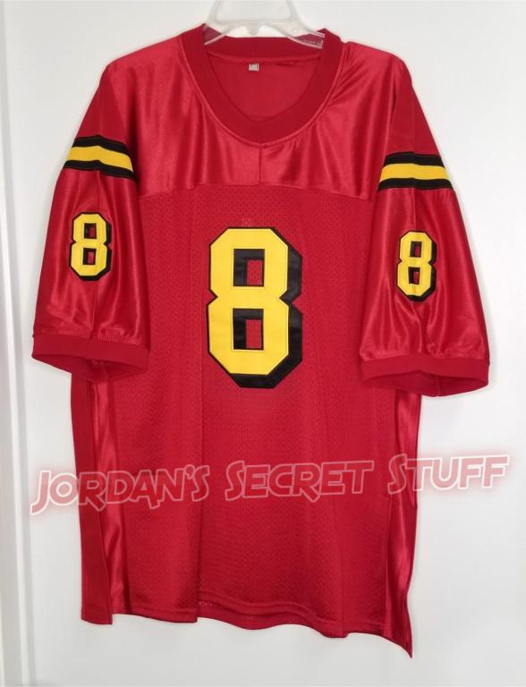 Clark Kent Smallville TV Superman #8 Football Jersey Custom Throwback Retro TV Show Jersey