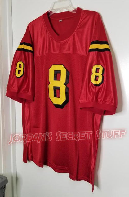 Clark Kent Smallville TV Superman #8 Football Jersey Custom Throwback Retro TV Show Jersey