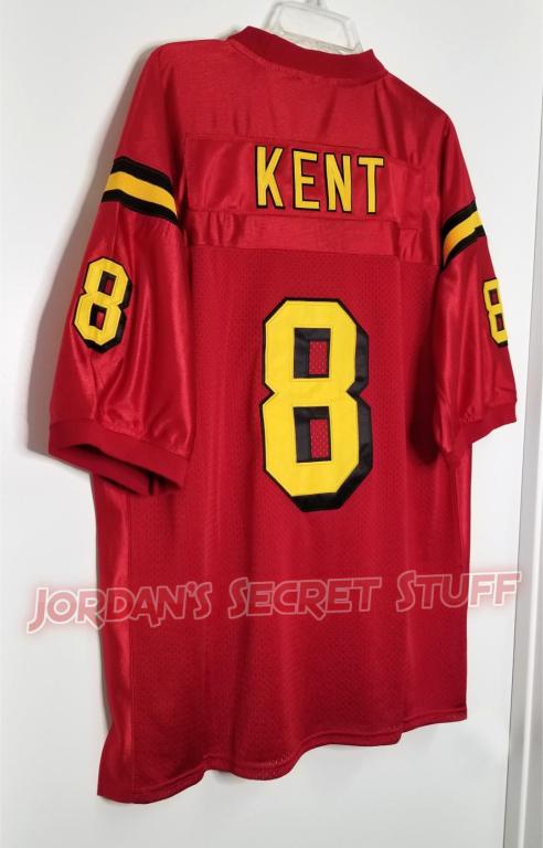 Clark Kent Smallville TV Superman #8 Football Jersey Custom Throwback Retro TV Show Jersey