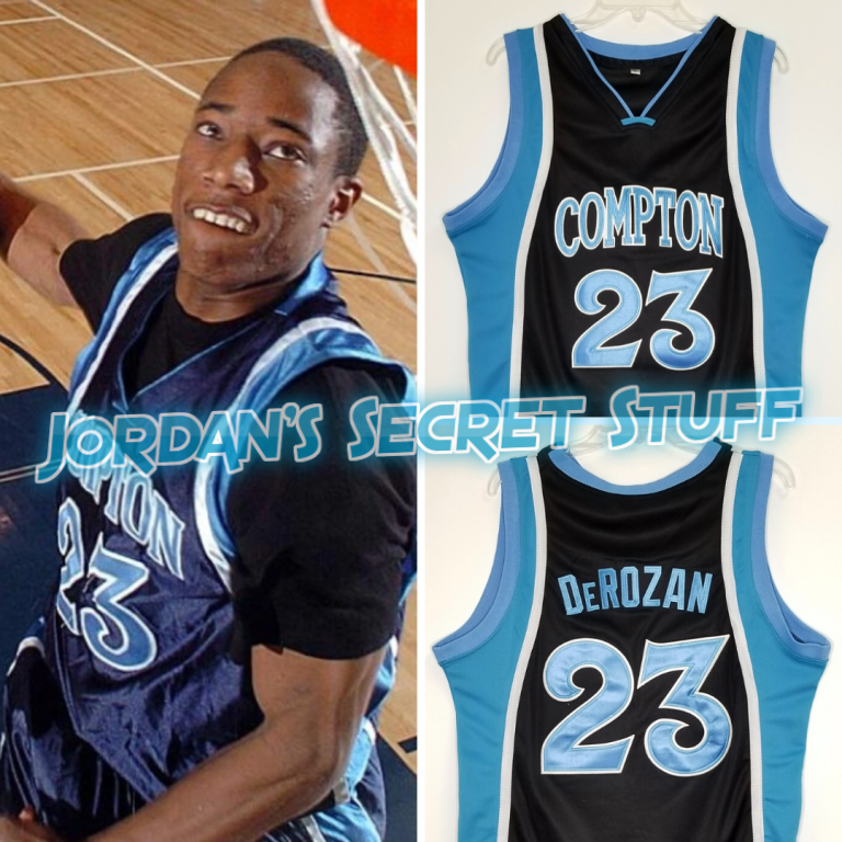  BORIZCUSTOMS DeRozan Compton High School Basketball Jersey  Stitch (34) Black : Sports & Outdoors