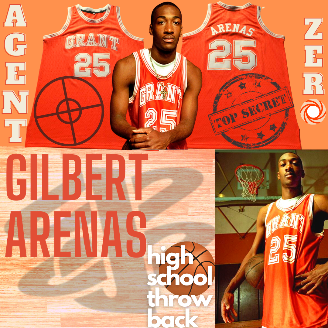 Gilbert Arenas High School Jersey Agent Zero Throwback Washington D.C.