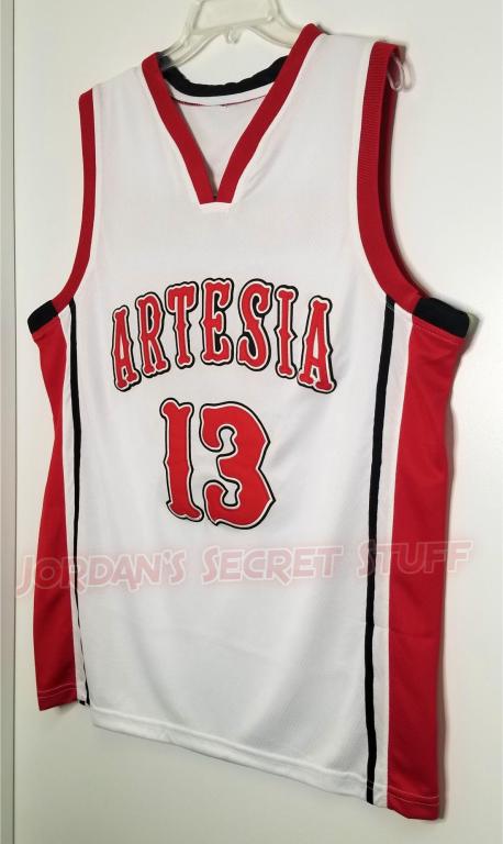 JordansSecretStuff James Harden Artesia High School Basketball Jersey (Away) Custom Throwback Retro Jersey S