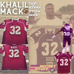 Khalil Mack High School Football Jersey Maroon Westwood Varsity Team Chicago Linebacker
