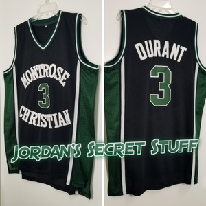 Kevin Durant Montrose Christian High School Basketball Jersey Custom Throwback Retro Jersey