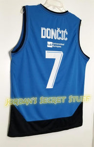 Luka Doncic Real Madrid EuroLeague Basketball Jersey (Blue) Custom Throwback Retro Jersey