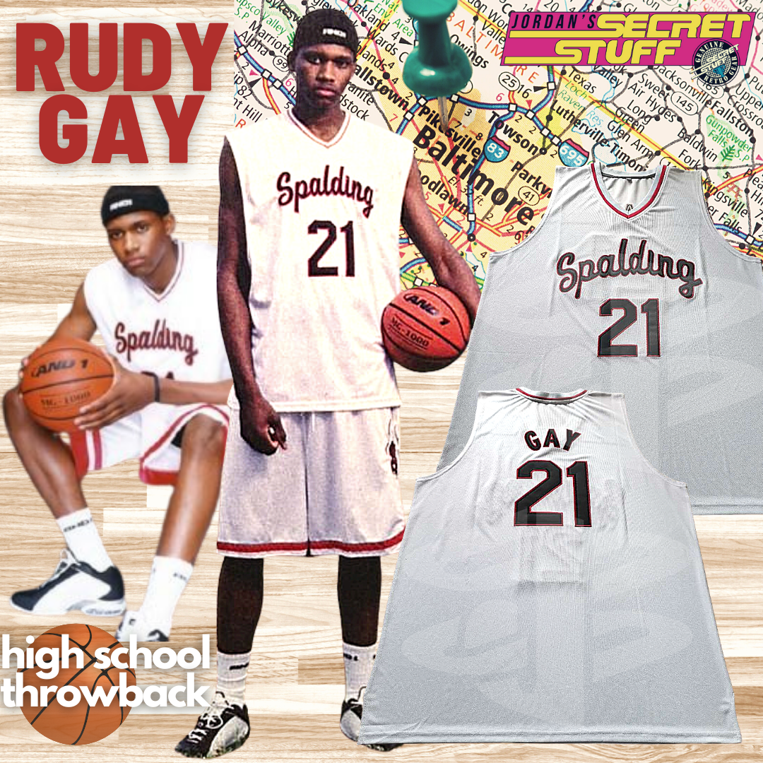 Rudy Gay High School Throwback Archbishop Spalding Baltimore Retro Jersey