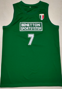 Toni Kukoc EuroLeague Jersey Yugoslavia EuroBasket Green Throwback Custom Retro Basketball Jerseys