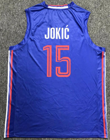Throwback Jokic 14 Serbia Srbija Basketball Jersey All 