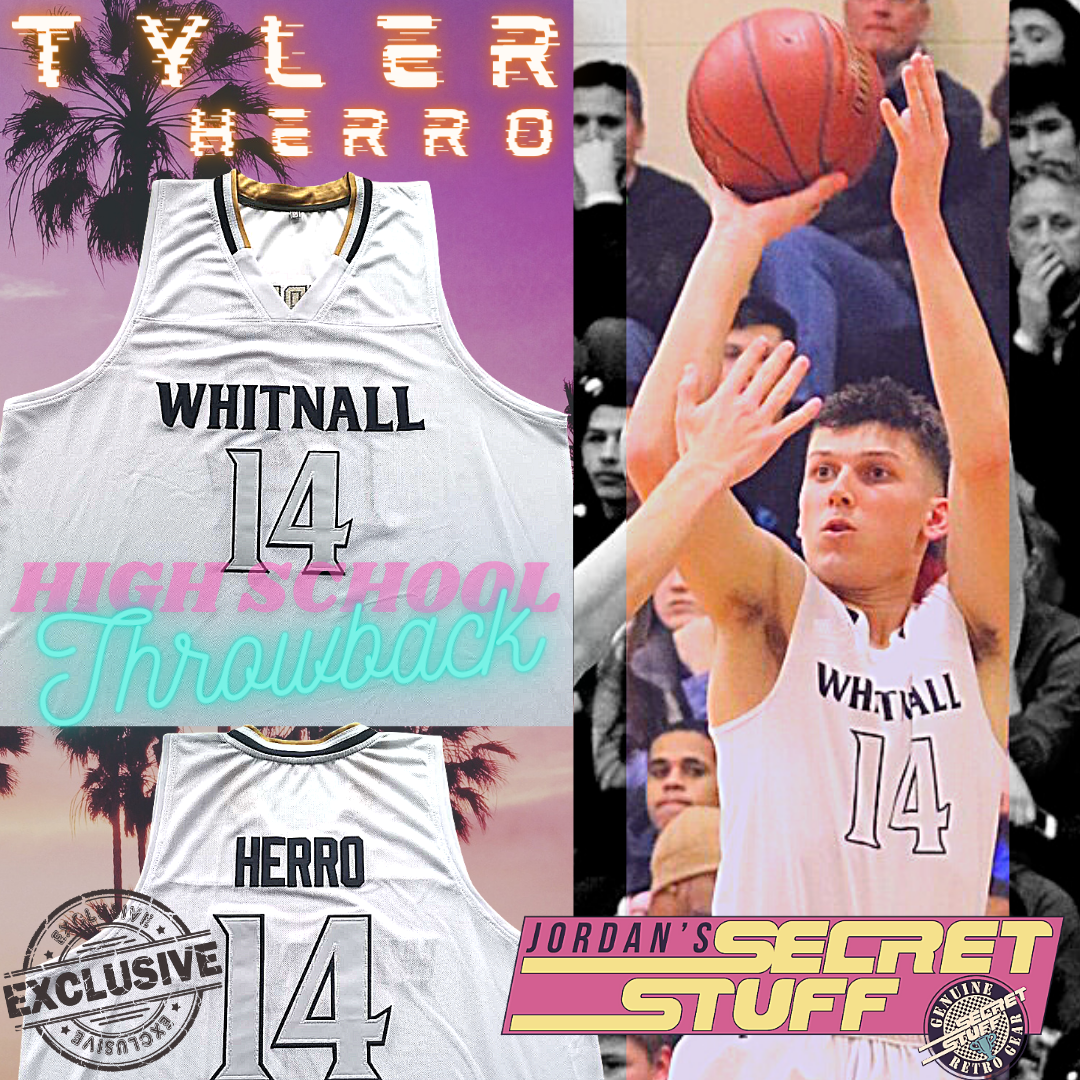 High School Basketball Jersey Tyler Herro #14 Whitnall Navy