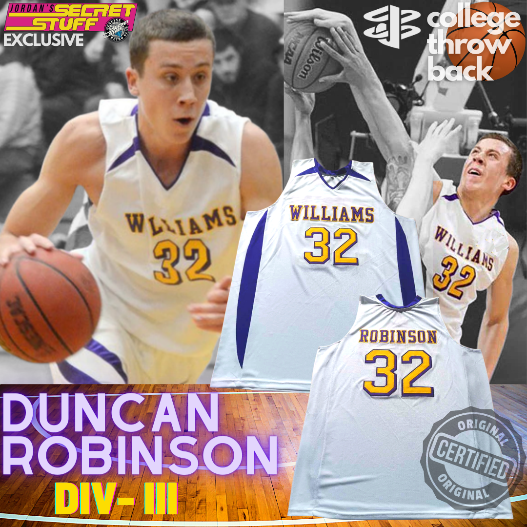 Duncan Robinson Division III Williams College Div-3 Basketball Jersey –  JordansSecretStuff