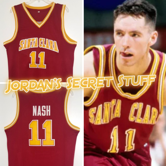 Steve Nash Santa Clara College Basketball Jersey Custom Throwback Retro College Jersey