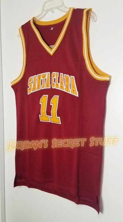 Steve Nash Santa Clara College Basketball Jersey Custom Throwback Retro College Jersey