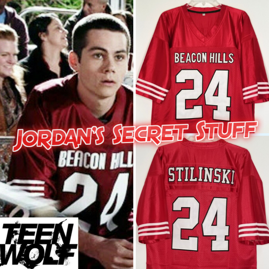 FLASH SALE! Stiles Stilinski Teen Wolf TV Beacon Hills #24 Lacrosse Jersey Custom Throwback Retro TV Show Jersey