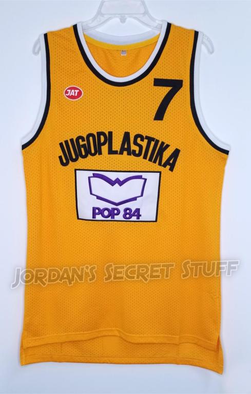 JordansSecretStuff Toni Kukoc Croatia Jugoplastika EuroLeague Basketball Jersey Custom Throwback Retro Jersey M
