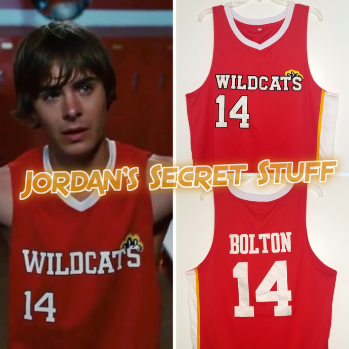 Troy Bolton High School Musical 3 Movie Wildcats #14 Basketball Jersey Custom Throwback Retro Movie Jersey