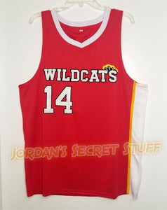 Troy Bolton High School Musical 3 Movie Wildcats #14 Basketball Jersey Custom Throwback Retro Movie Jersey