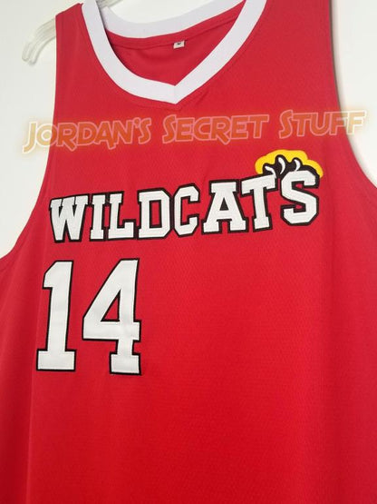 Troy Bolton High School Musical 3 Movie Wildcats #14 Basketball Jersey Custom Throwback Retro Movie Jersey