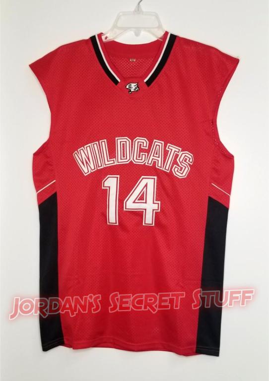 Troy Bolton High School Musical Movie Wildcats #14 Basketball Jersey Custom Throwback Retro Movie Jersey