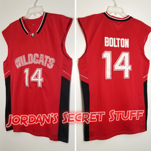 Troy Bolton High School Musical Movie Wildcats #14 Basketball Jersey Custom Throwback Retro Movie Jersey