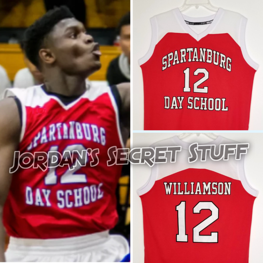 Zion Williamson #12 Spartanburg Day High School Basketball Jersey Custom Throwback Retro Jersey