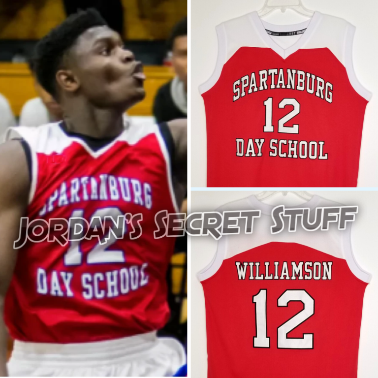 Zion Williamson Spartanburg Day School 12 Basketball Jersey, 3XL / White / Basketball Jersey