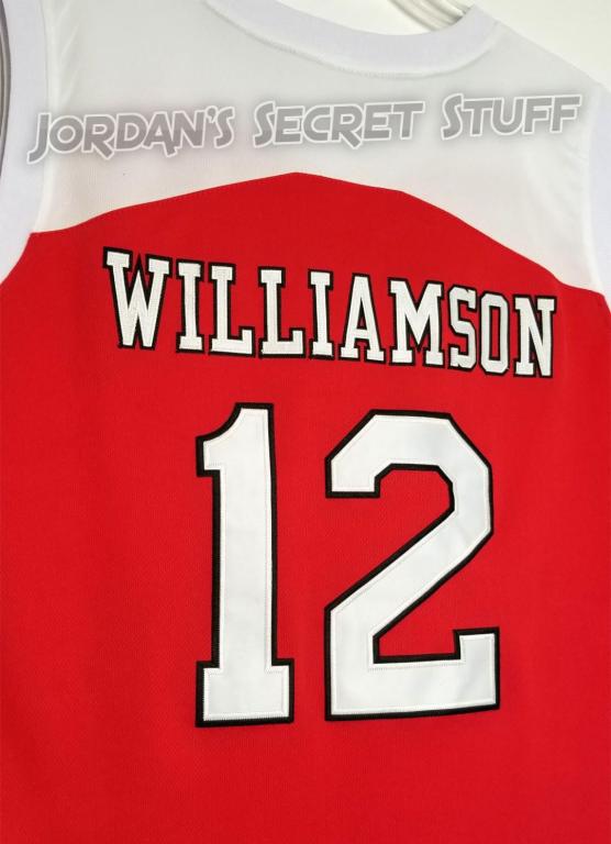 JordansSecretStuff Zion Williamson #12 Spartanburg Day High School Basketball Jersey Custom Throwback Retro Jersey L
