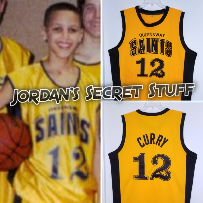 JordansSecretStuff Stephen Curry Queensway Middle School Jersey Throwback Retro Custom Basketball Jersey L