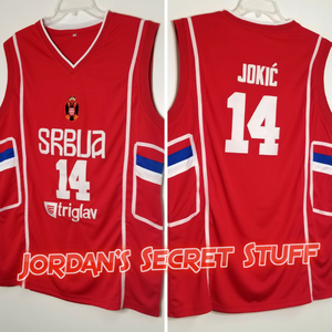 Nikola Jokic Serbia EuroLeague Basketball Jersey Custom Throwback Retro Jersey