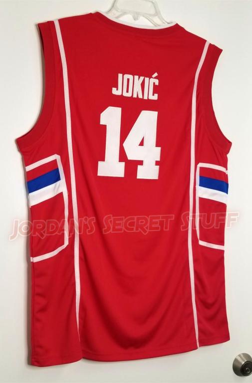 Nikola Jokic Serbia EuroLeague Basketball Jersey Custom Throwback Retr JordansSecretStuff