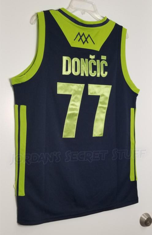 Luka Doncic Slovenia EuroLeague Basketball Jersey (Blue) Custom Throwback Retro Jersey