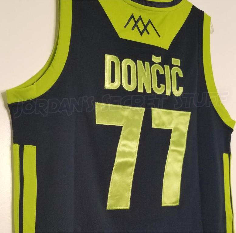 Luka Doncic Slovenia EuroLeague Basketball Jersey (Blue) Custom Throwback Retro Jersey