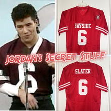 Load image into Gallery viewer, AC Slater Saved by the Bell Bayside #6 Football Jersey Custom Throwback 90&#39;s Retro TV Show Jersey