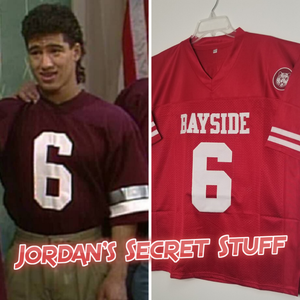 AC Slater Saved by the Bell Bayside #6 Football Jersey Custom Throwback 90's Retro TV Show Jersey