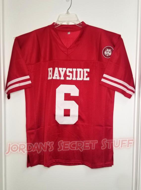 AC Slater Saved by the Bell Bayside #6 Football Jersey Custom Throwback 90's Retro TV Show Jersey