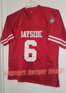 AC Slater Saved by the Bell Bayside #6 Football Jersey Custom Throwback 90's Retro TV Show Jersey