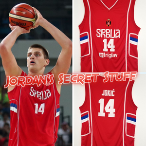 JordansSecretStuff Nikola Jokic Serbia EuroLeague Basketball Blue Colorway Jersey Custom Throwback Retro Jersey XL