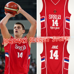 Nikola Jokic Serbia EuroLeague Basketball Jersey Custom Throwback