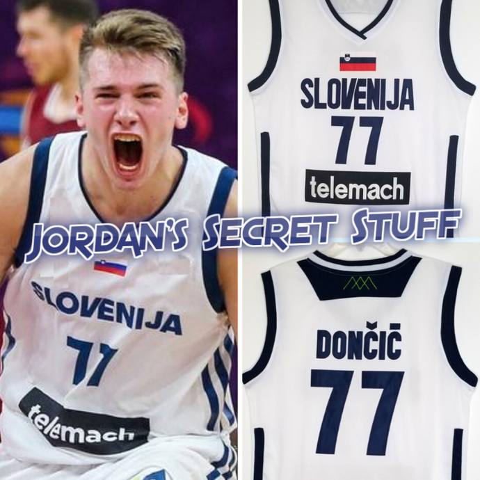 Luka Doncic Slovenia EuroLeague Basketball Jersey (White) Custom Throwback Retro Jersey